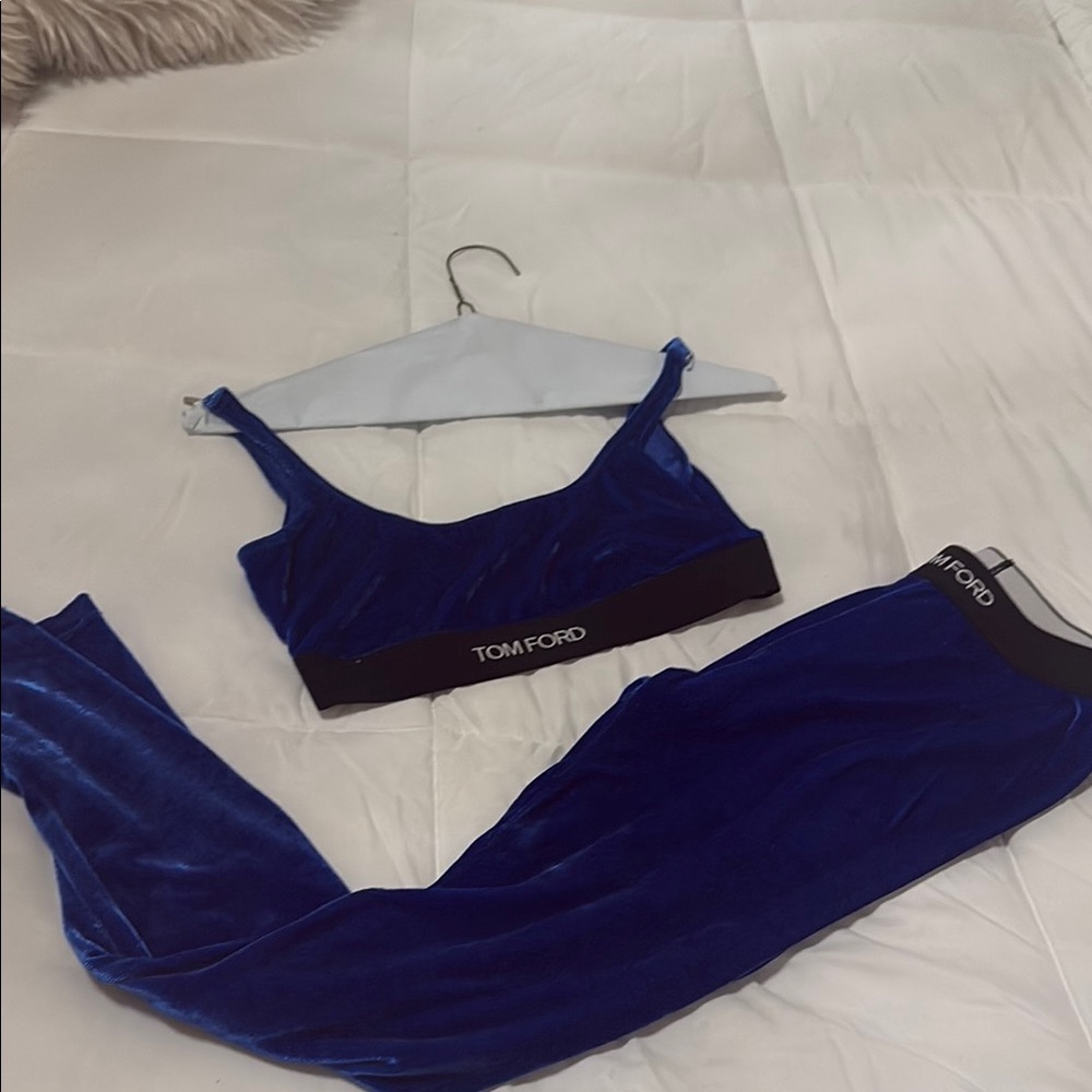Tom Ford Royal Blue Velvet Lounge Set